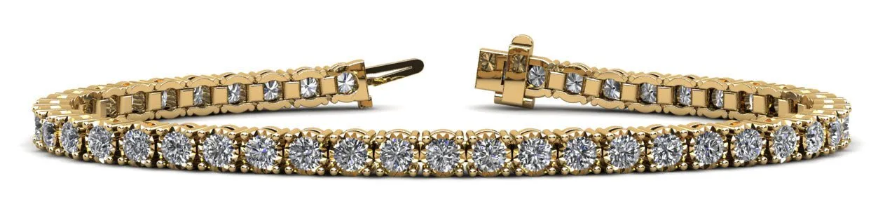 Diamond Crown Lab-Grown Diamond Tennis Bracelet with 4.56 ct.(finished) 3.2mm