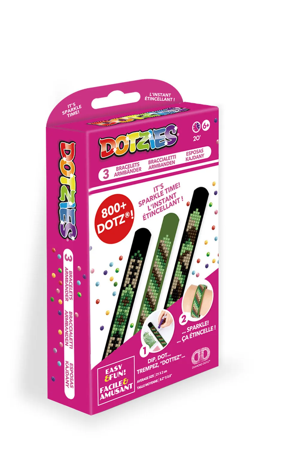 Diamond Dotz DOTZIES 3 Bracelets Multi Pack Camouflage
