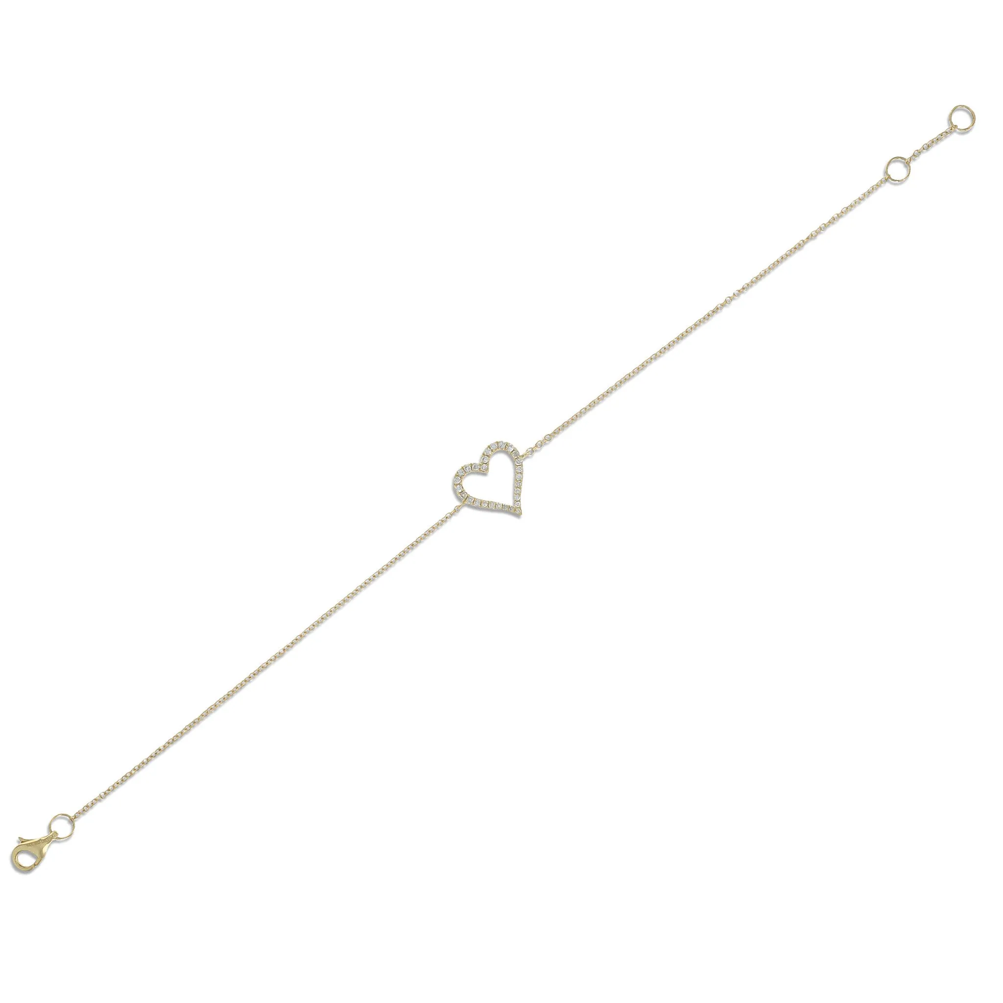 Diamond Open Heart Bracelet