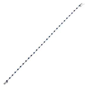 Diamond Sapphire Bracelet 14K
