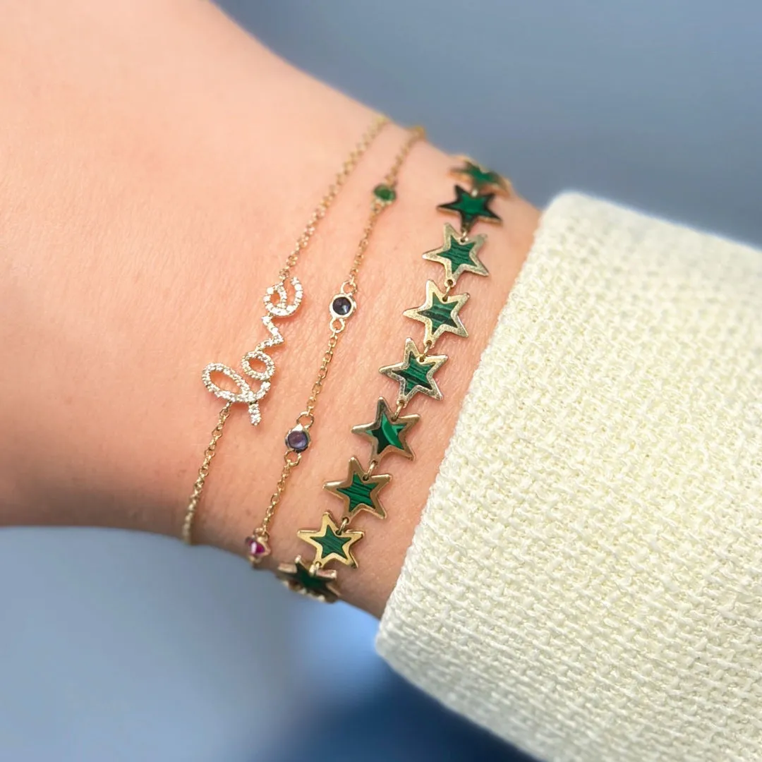 Diamond Script Love Bracelet