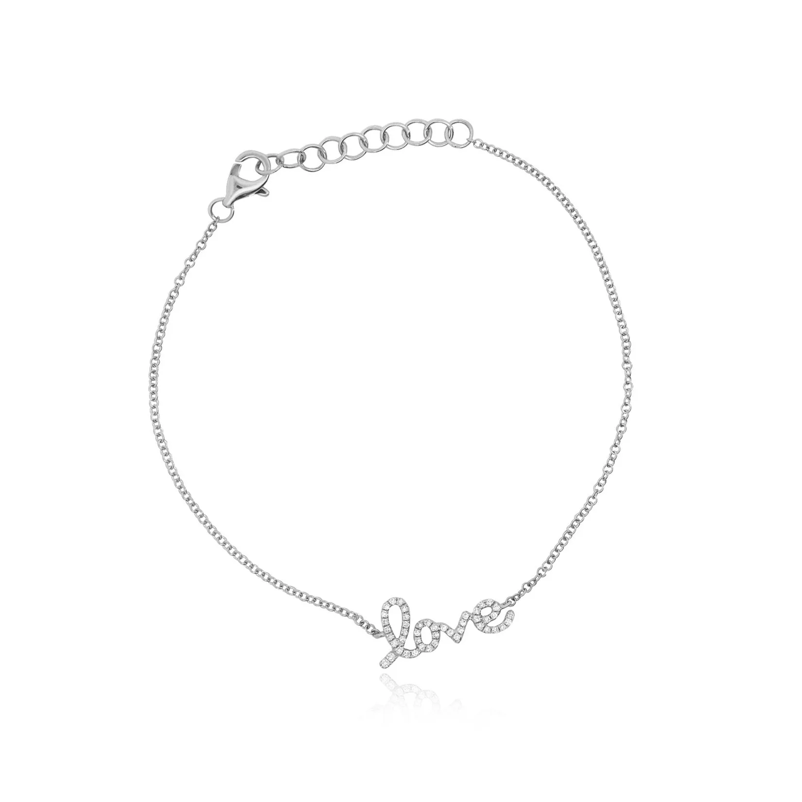 Diamond Script Love Bracelet