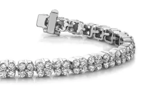 Diamond Squares Bracelet Lab-Grown Diamond with 2.99 ct.(finished) 1.5mm