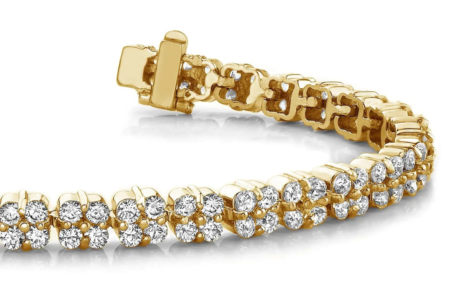 Diamond Squares Bracelet Lab-Grown Diamond with 2.99 ct.(finished) 1.5mm