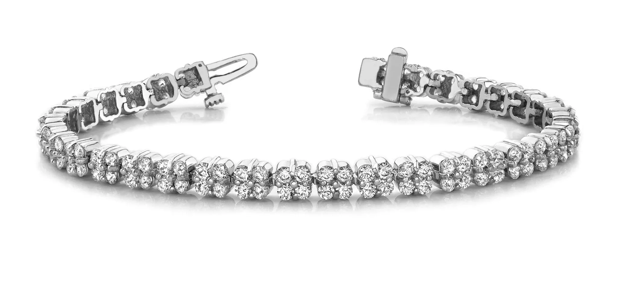 Diamond Squares Bracelet Lab-Grown Diamond with 2.99 ct.(finished) 1.5mm