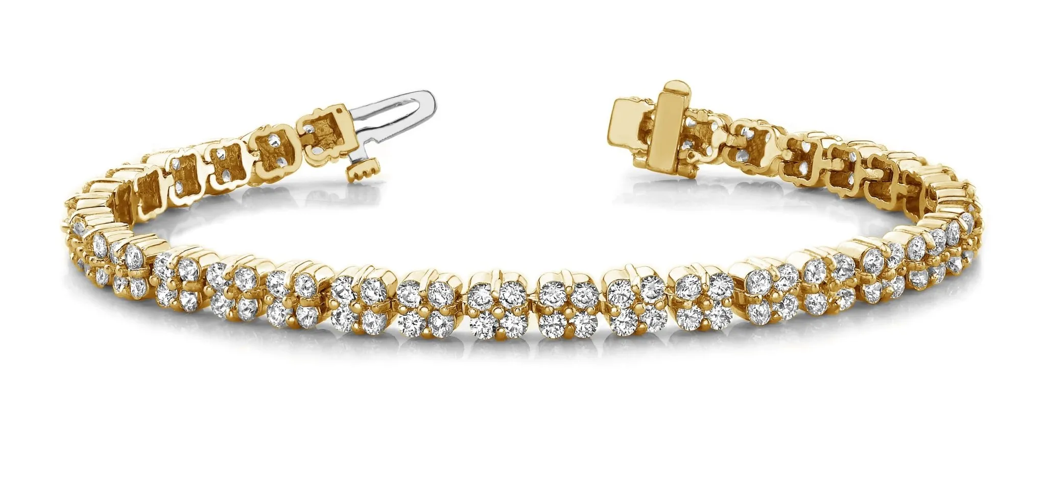 Diamond Squares Bracelet Lab-Grown Diamond with 2.99 ct.(finished) 1.5mm