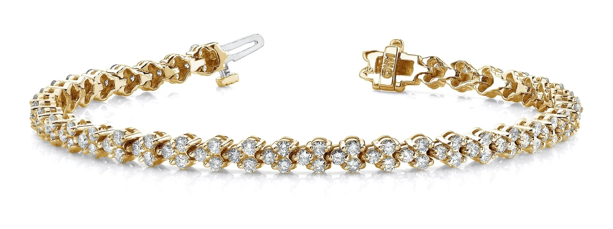 Double Diamond Stacked Bracelet Lab-Grown Diamond with 5.02 ct.(finished) 2.25mm