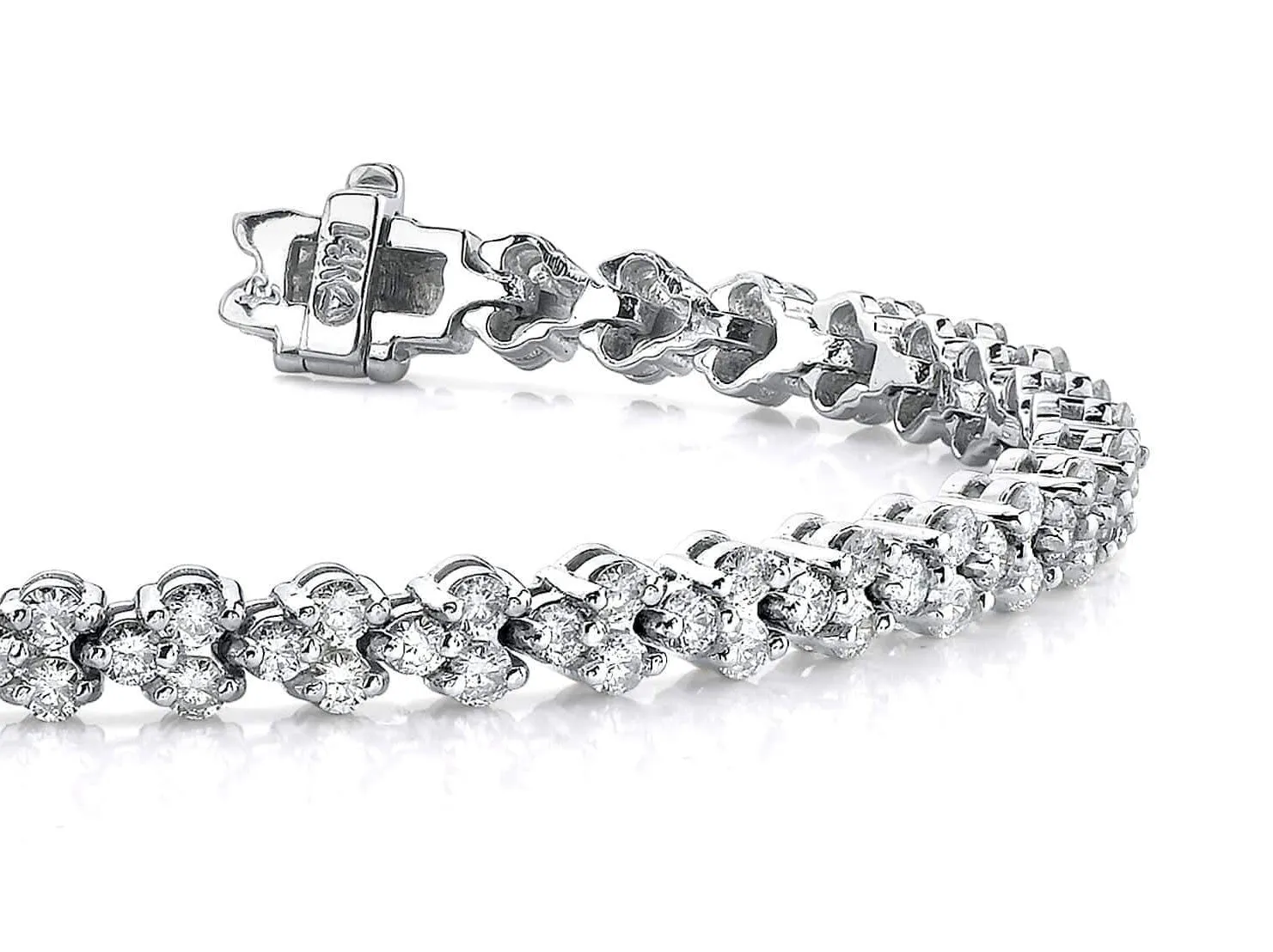 Double Diamond Stacked Bracelet Lab-Grown Diamond with 5.02 ct.(finished) 2.25mm