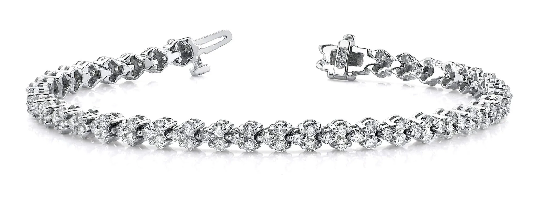 Double Diamond Stacked Bracelet Lab-Grown Diamond with 5.02 ct.(finished) 2.25mm