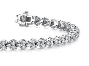 Double Diamond Stacked Bracelet Lab-Grown Diamond with 5.02 ct.(finished) 2.25mm