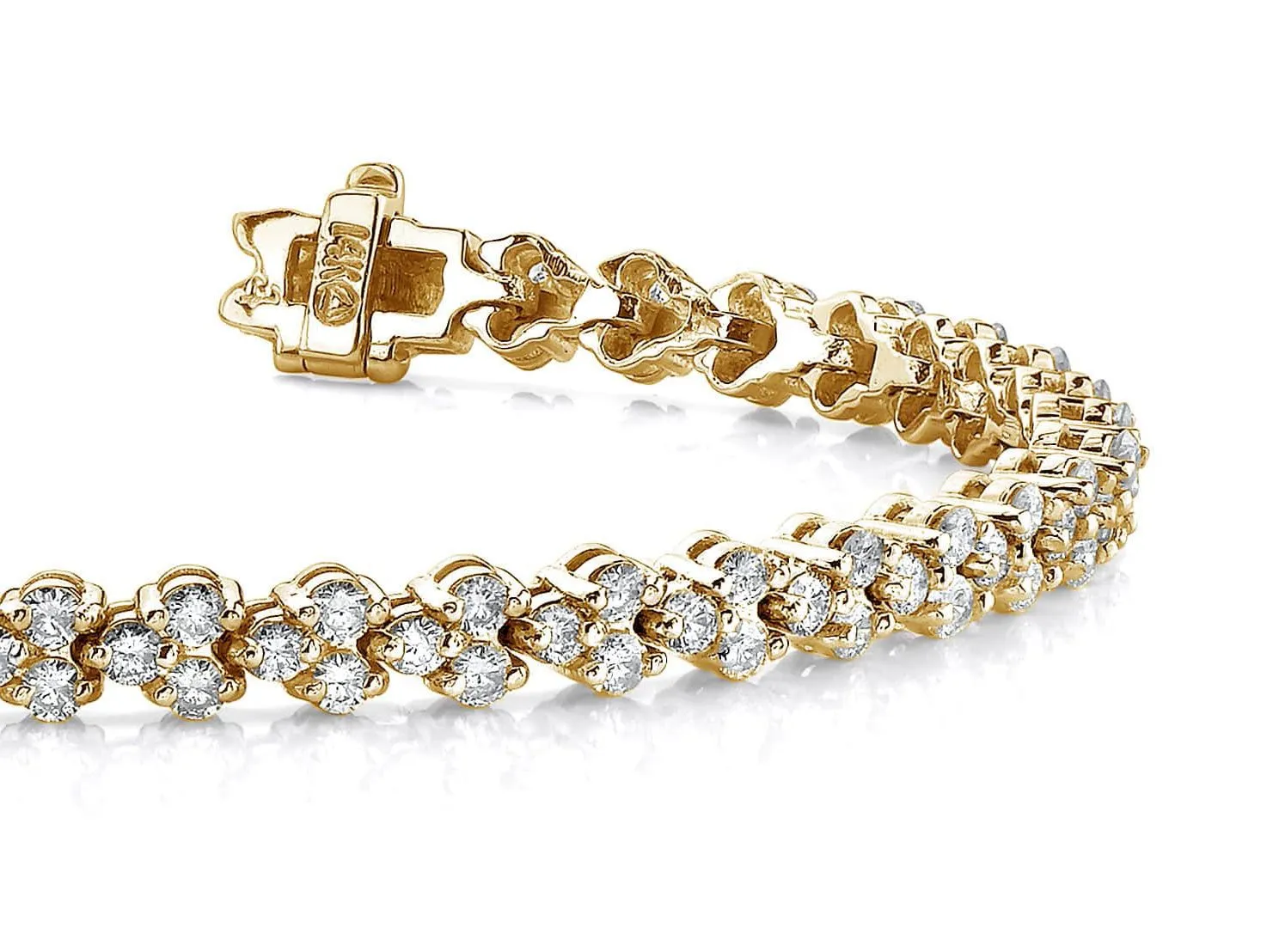 Double Diamond Stacked Bracelet Lab-Grown Diamond with 5.02 ct.(finished) 2.25mm