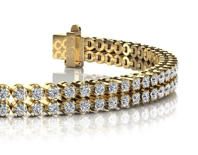 Double Row Lab-Grown Diamond Bracelet with 4.16 ct.(finished) 2.0mm