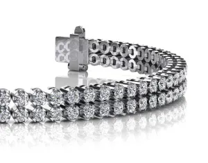 Double Row Lab-Grown Diamond Bracelet with 4.16 ct.(finished) 2.0mm