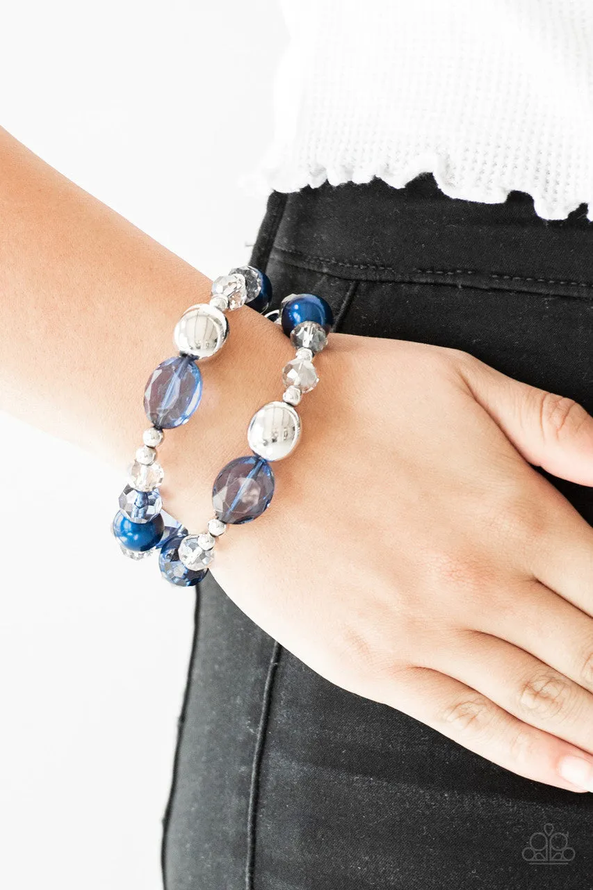 Downtown Dazzle Blue Paparazzi Bracelet