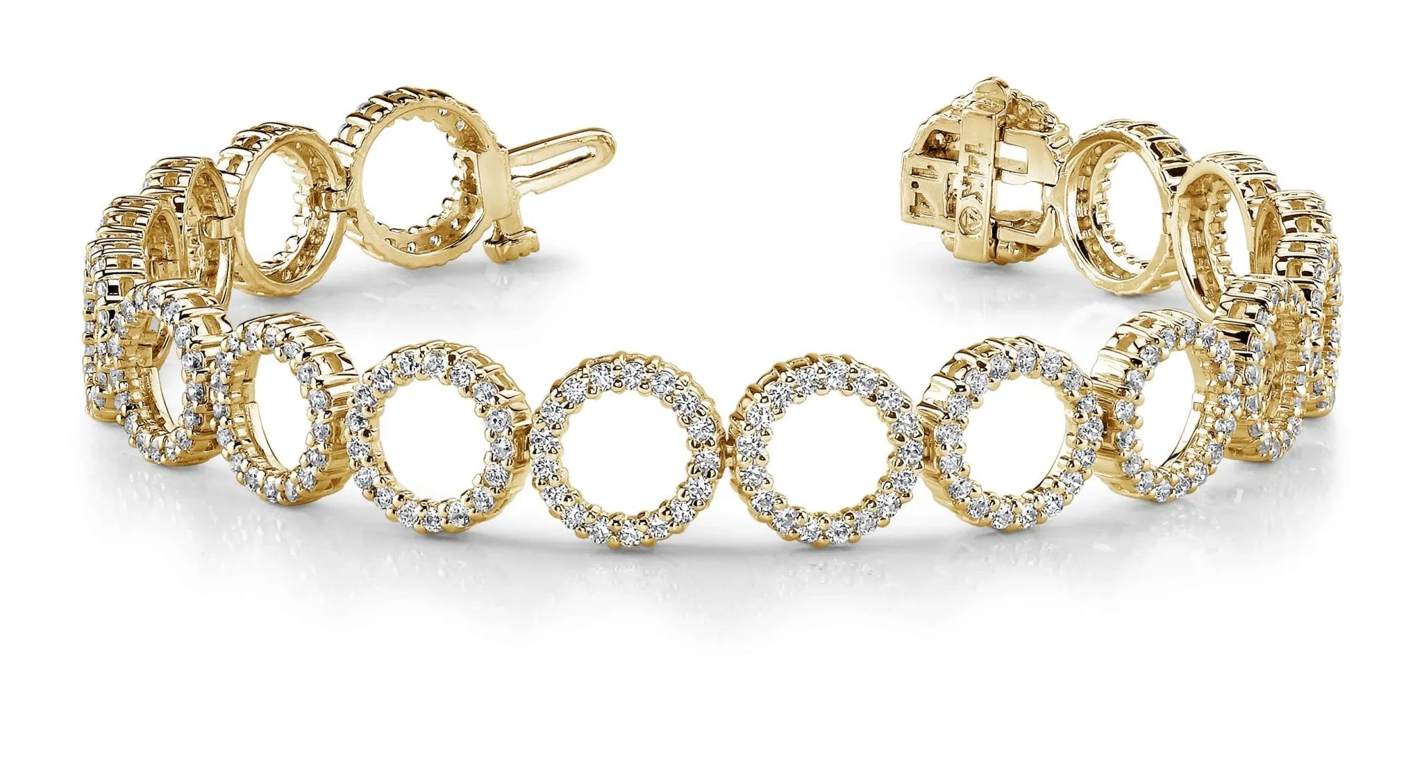Dripping With Diamonds Circle Link Bracelet Lab-Grown Diamond with 3.98 ct.(finished) 1.4mm