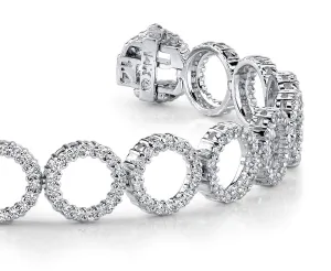 Dripping With Diamonds Circle Link Bracelet Lab-Grown Diamond with 3.98 ct.(finished) 1.4mm