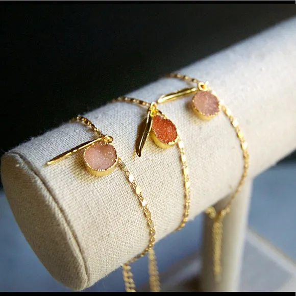 Druzy Pendant Bracelets
