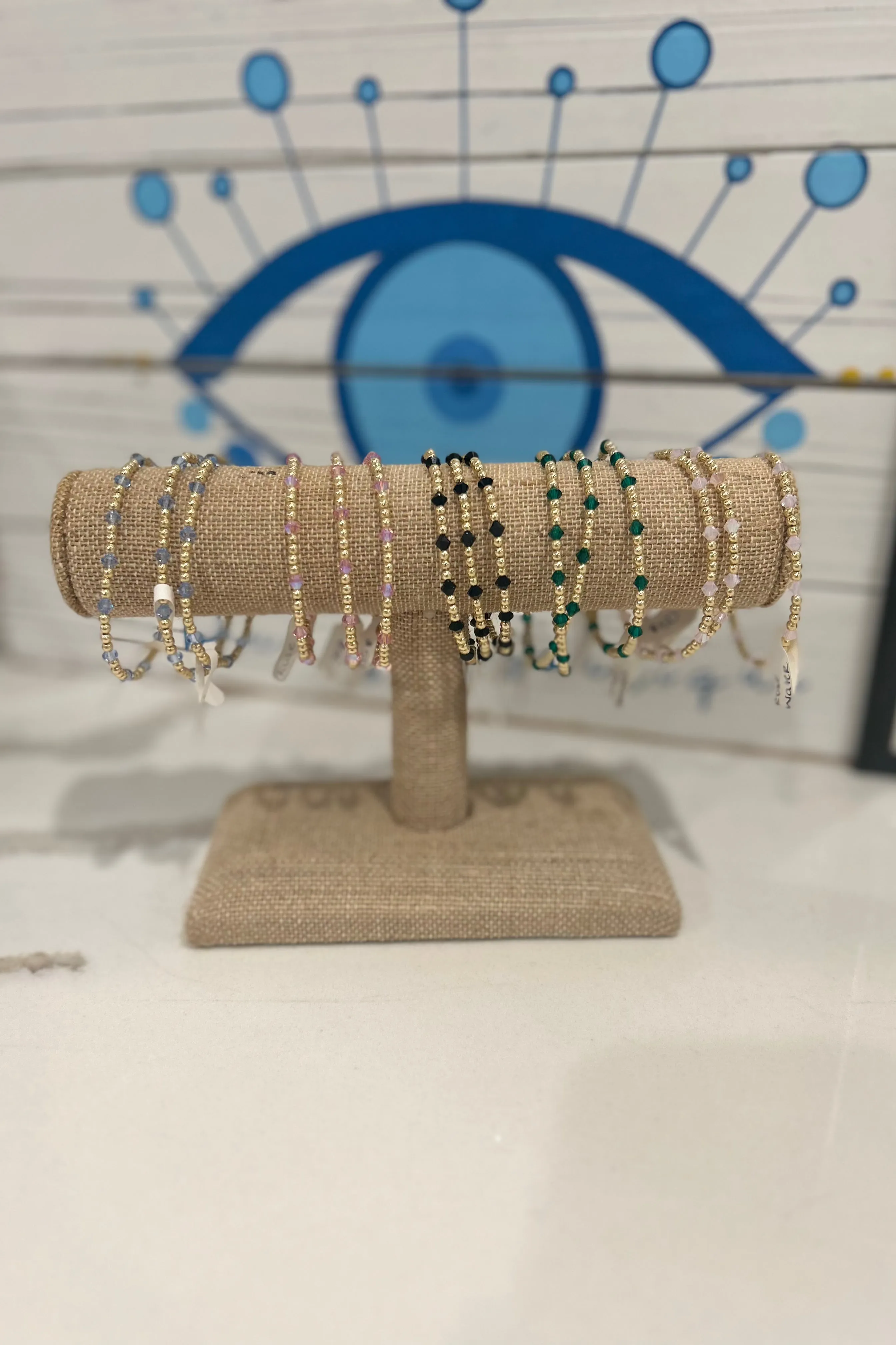 ellie gold filled swarowski crystal bracelet - black