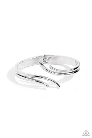 Elven Elegance - Silver - Silver Band Paparazzi Hinge Bracelet