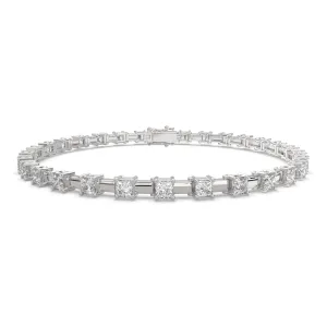 Elysia Princess Cut Diamond Tennis Bracelet Prong Set (4 ctw)