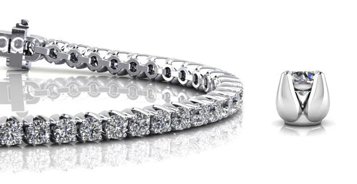 Enchanted Tulip Lab-Grown Diamond Tennis Bracelet with 2.31 ct.(finished) 2mm