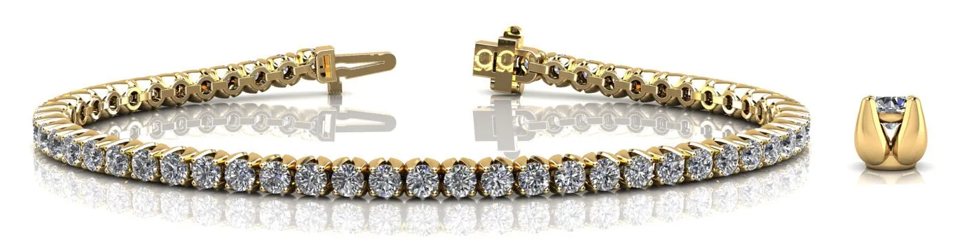 Enchanted Tulip Lab-Grown Diamond Tennis Bracelet with 2.31 ct.(finished) 2mm