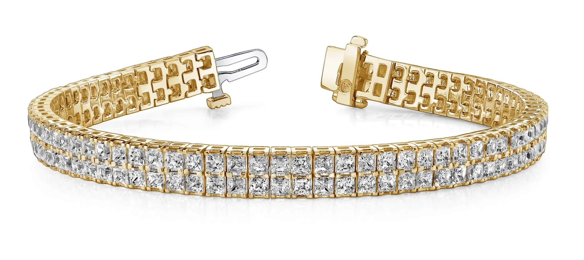 Endless Dreams Princess Cut Tennis Diamond Bracelet with 14.88 ct.(finished) 2.7mm