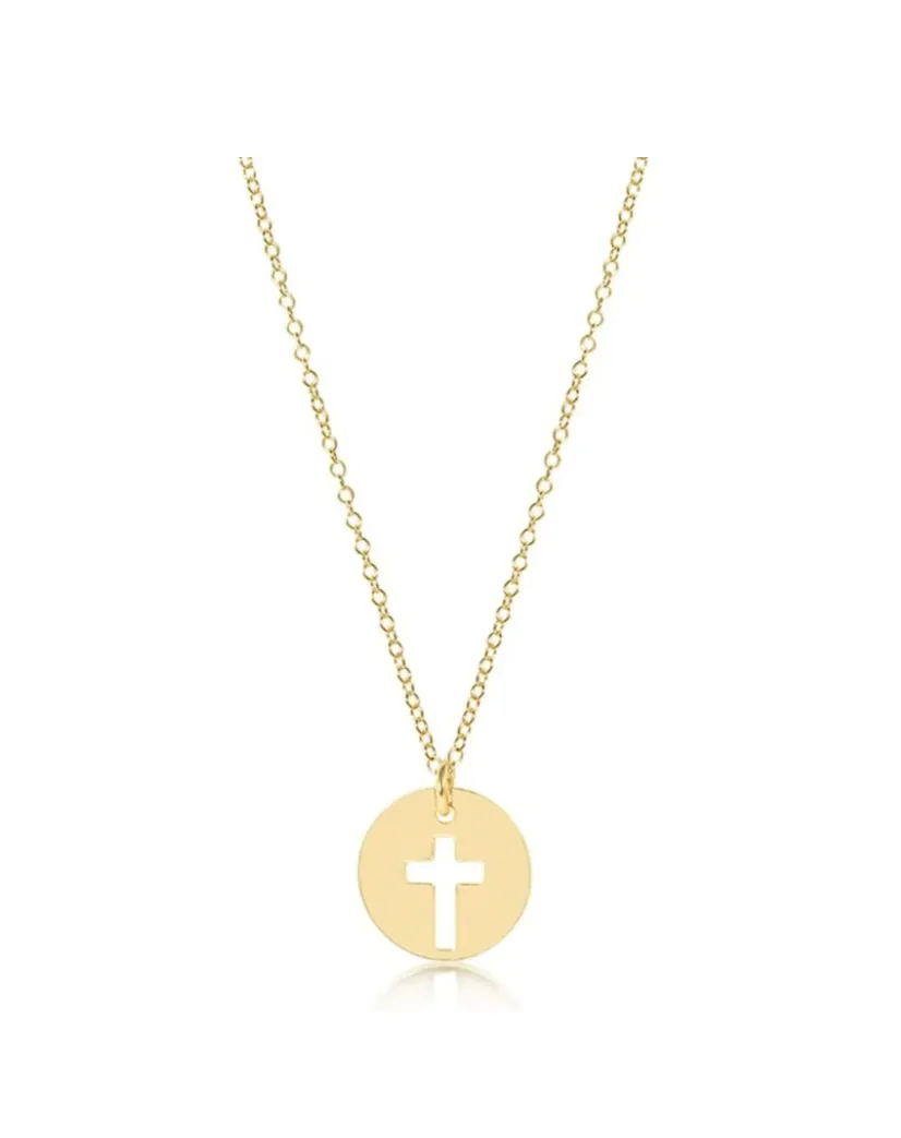 ENewton 16" Necklace Gold Blessed Charm