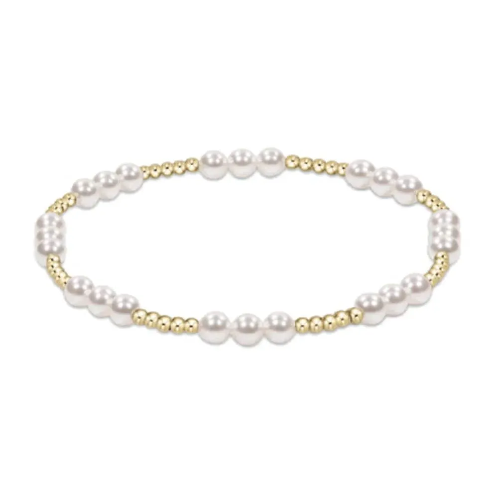 Enewton - classic Joy Pattern 4mm Bead Bracelet - Pearl