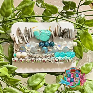 Erimish Bracelet Set - Turquoise/Silver
