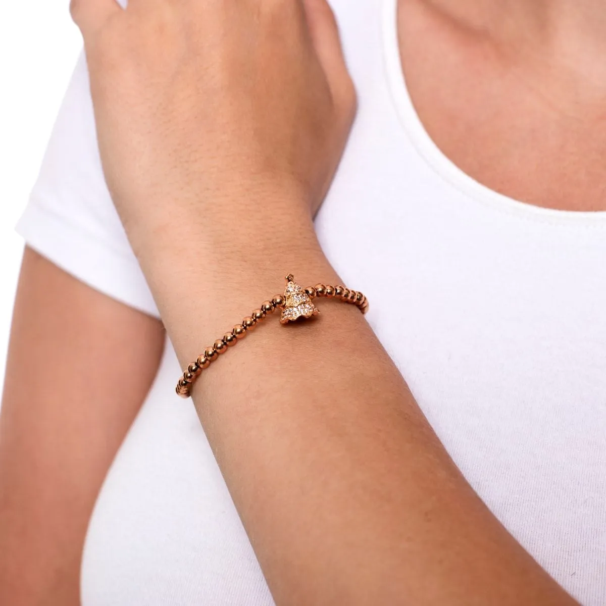 Evergreen | 18k Rose Gold | Crystal Holiday Tree