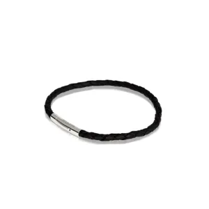 Evolve Black Single Journey Leather Bracelet