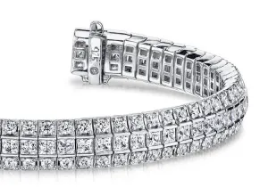 Exquisite Classic Diamond Bracelet with 9.82 ct.(finished) 2.0mm, 2.5mm