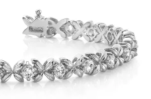 Faceted X Link Diamond Bracelet with 3.08 ct.(finished) 3.5mm