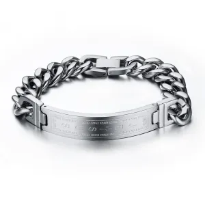 Fashion 18k gold plated bracelets bangles fashion men jewelry jesus cross stainless steel personalized charm man gifts