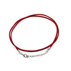 Faux EcoLeather Pendant Cord -  2.5mm x 55cm - Red A056