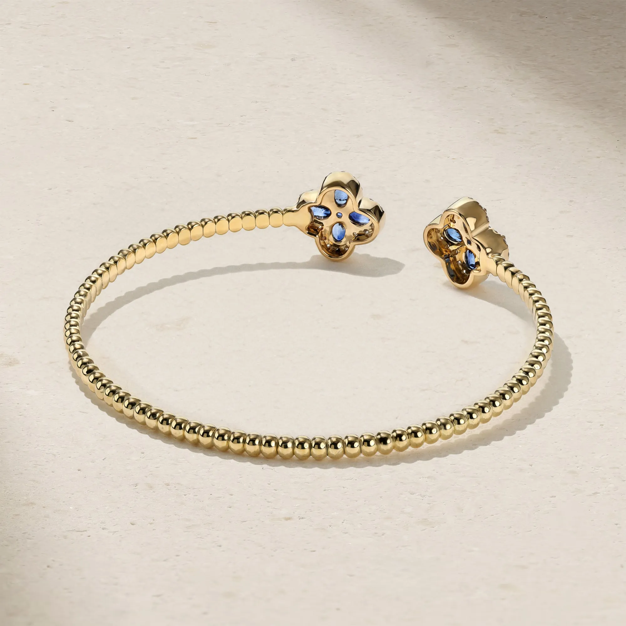 Felicity Sapphire and Diamond Beaded Bangle