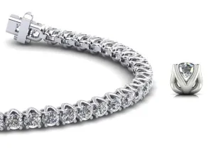 Fiery Flame Lab-Grown Diamond Tennis Bracelet with 3.18 ct.(finished) 2.5mm