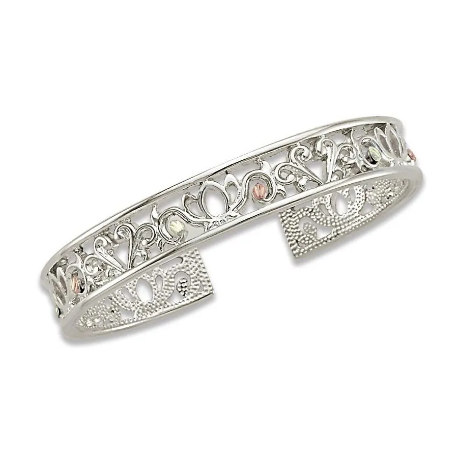 Finest Foliage - Sterling Silver Black Hills Gold Bracelet