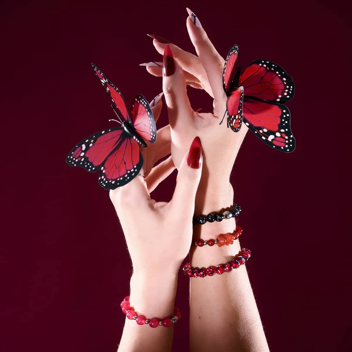 Fire and Ice | .925 Sterling Silver | Firefly Glass Bracelet