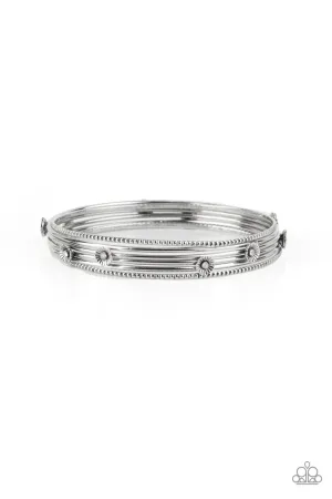 Flawlessly Floral White Paparazzi Bracelet