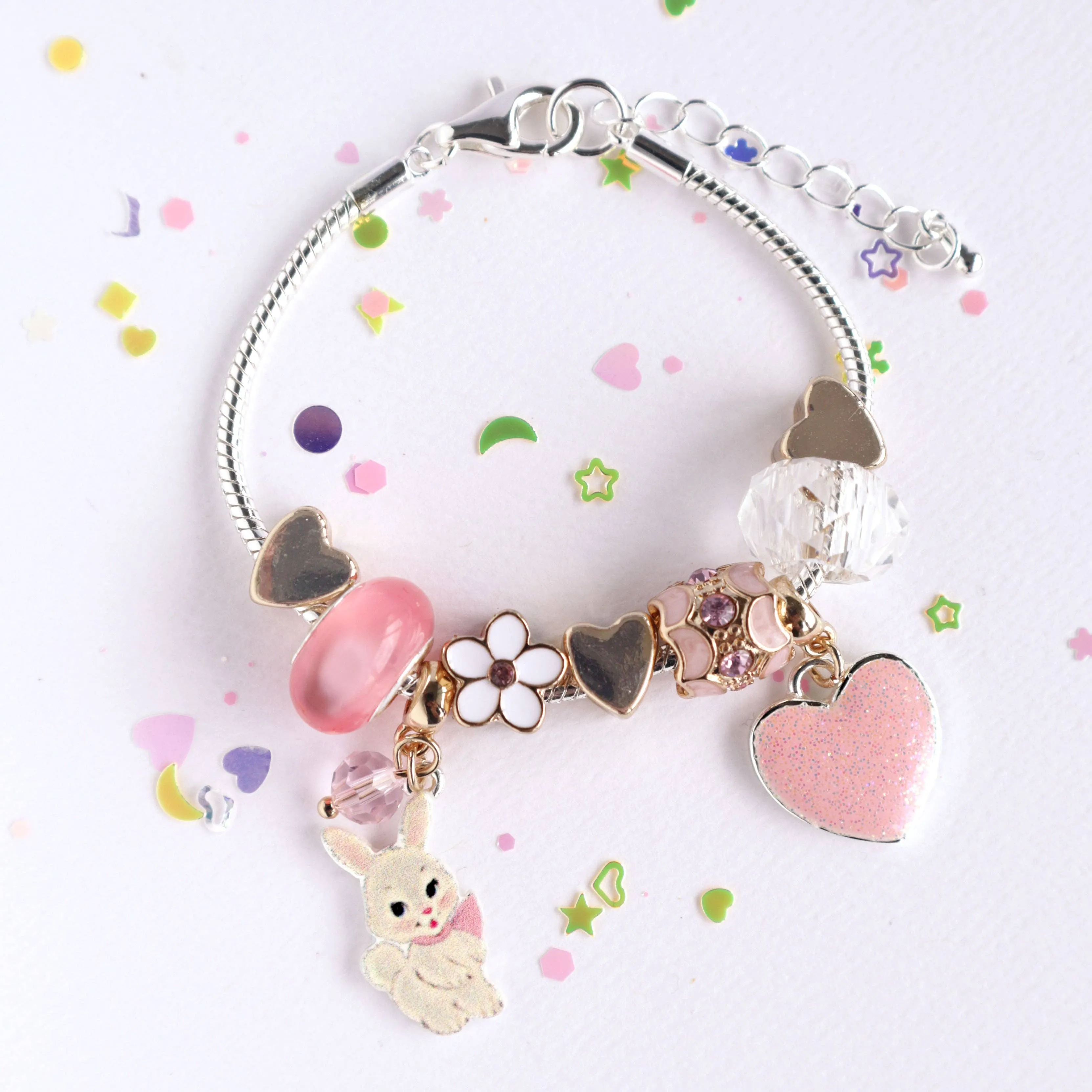 Floral Dreams Bunny Charm Bracelet