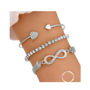 Forever & Always - Silver Bracelet Set of 3