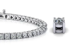 Four Prong Classic Lab-Grown Diamond Tennis Bracelet with 6.98 ct.(finished) 3.5mm