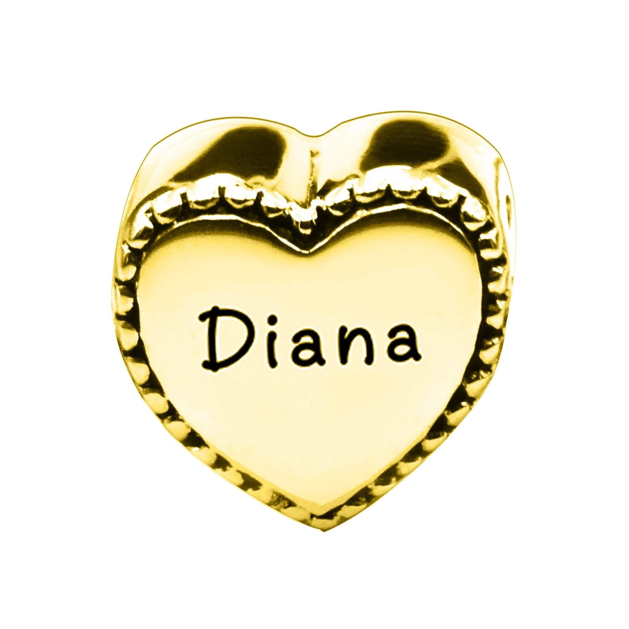 Framed Heart Personalised Charm for Moments Bracelet