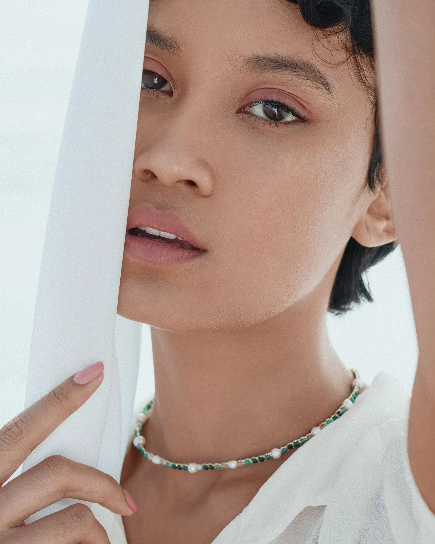 Fresh Water Pearl & Gemstone Symphony Choker| Gold