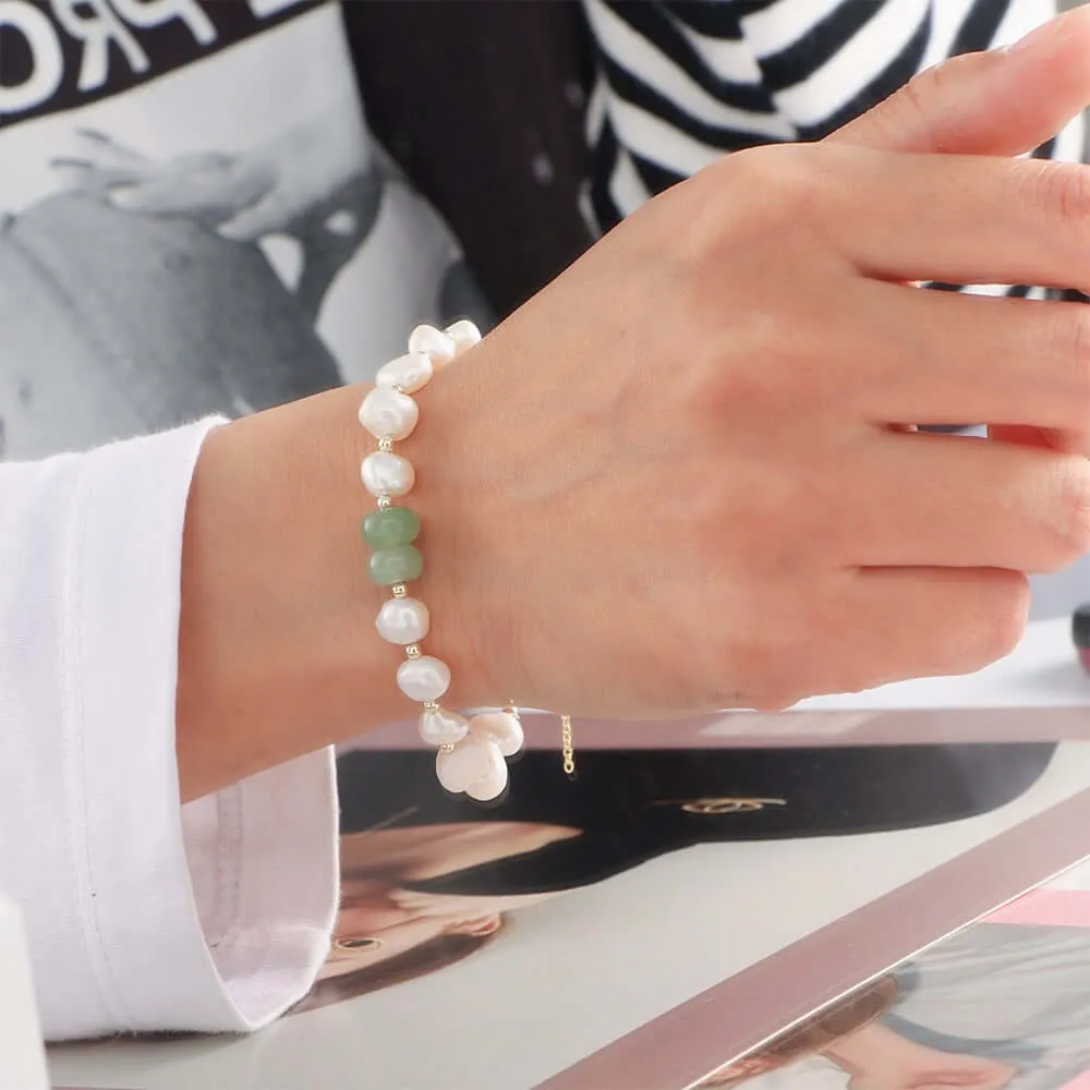 FRESHWATER PEARL AVENTURINE BRACELET