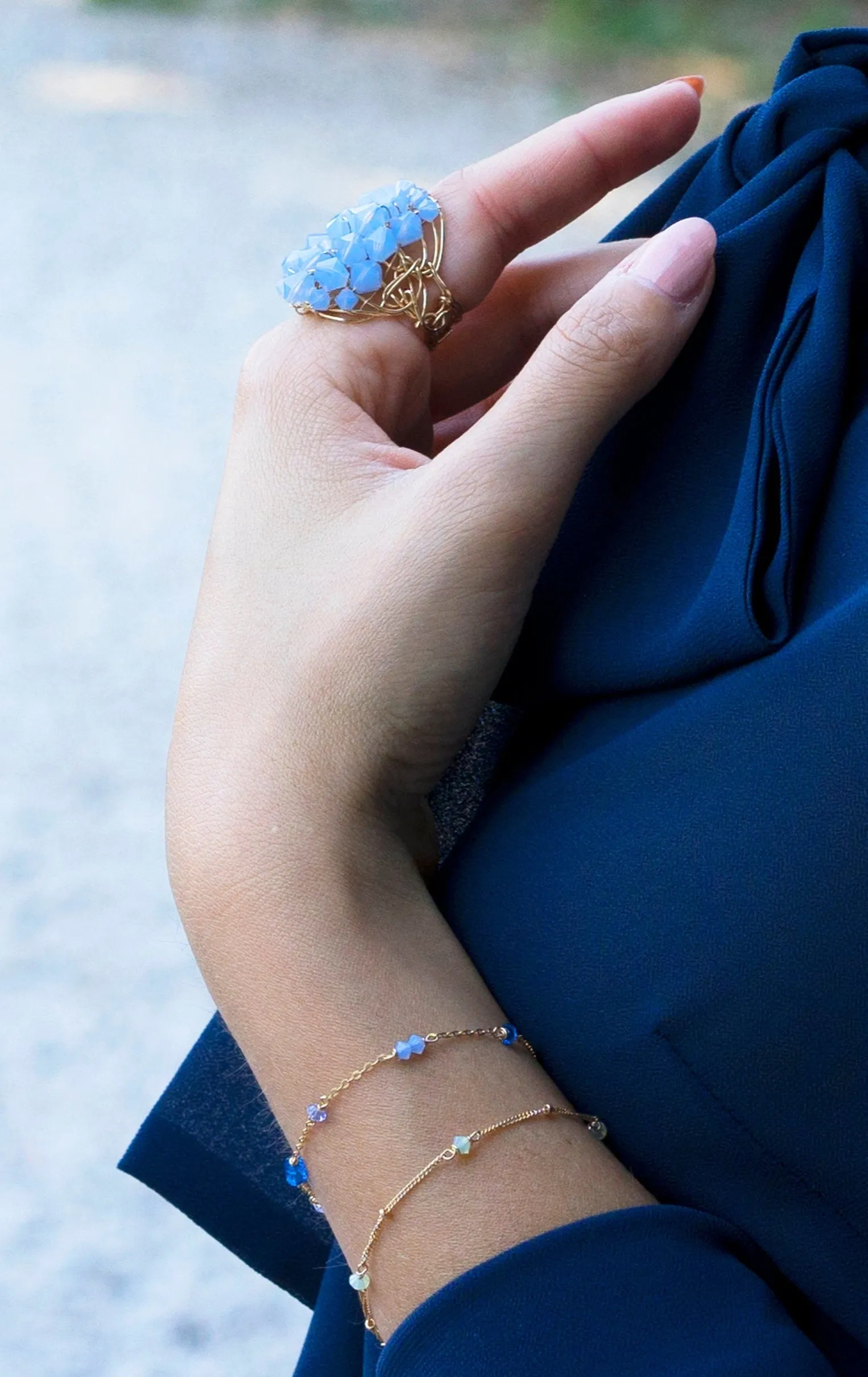 Frida tassel crystals bracelet