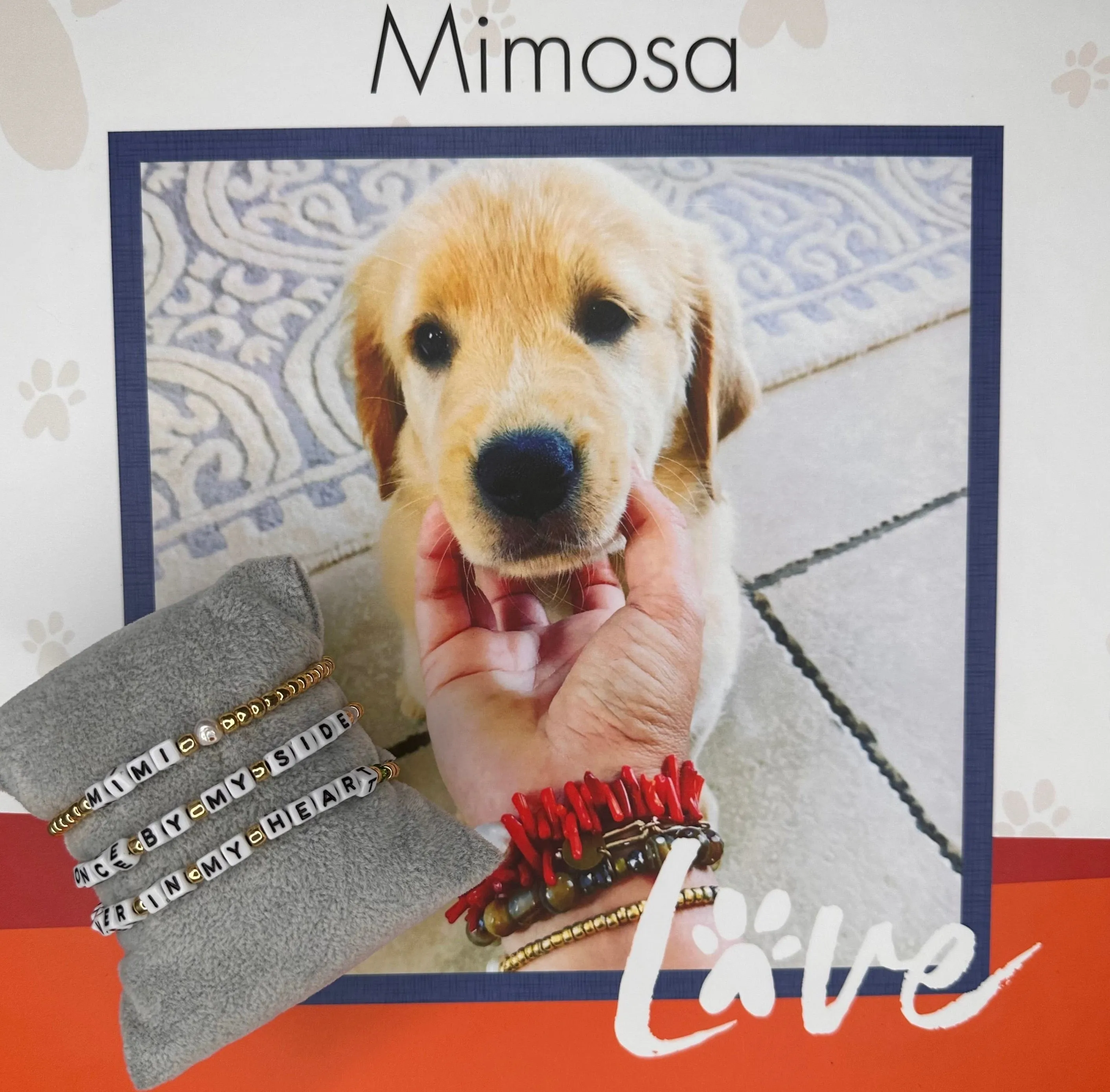 Galvanized Glass Beads and Read Crystals or Beads Pet Lover Bracelet 430-09 | Erika Williner Designs