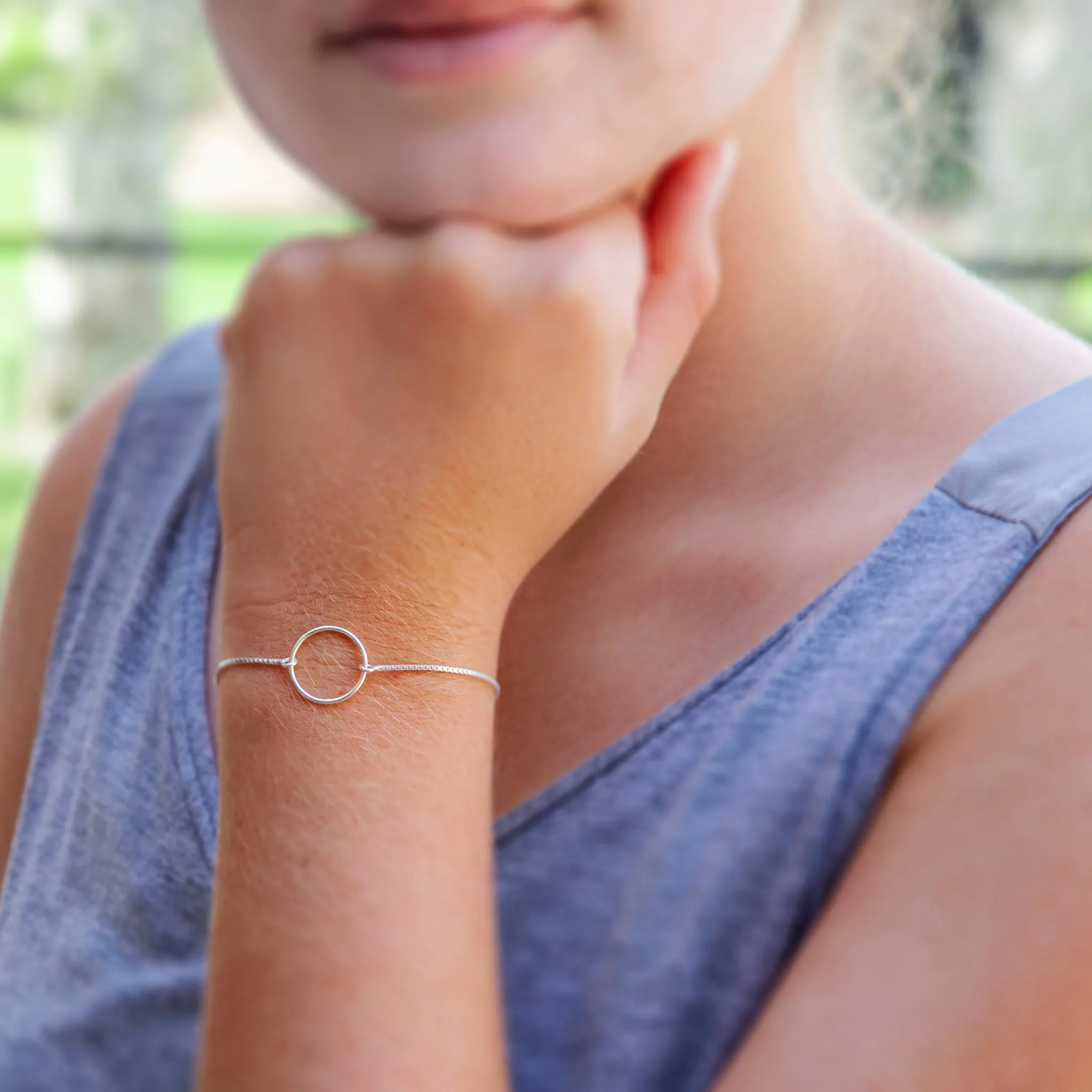 “Generations” Sterling Silver Bolo Bracelet on Personalized Jewelry Card